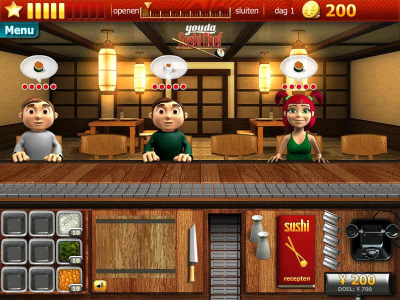 play youda sushi chef 2 online