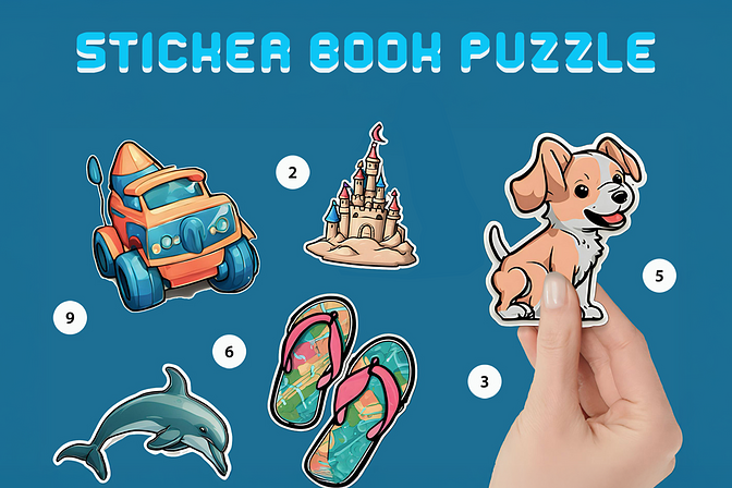 Sticker Book Puzzle: Color By Number