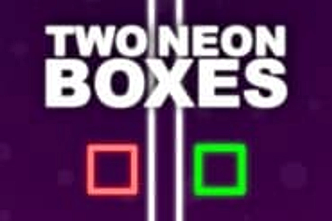 Dwa neonowe kwadraty